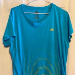 Beautiful blue and yellow adidas top